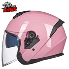 Мотоциклетный шлем GXT с двойными линзами, открытый шлем для езды на мотоцикле, женский, летний, унисекс