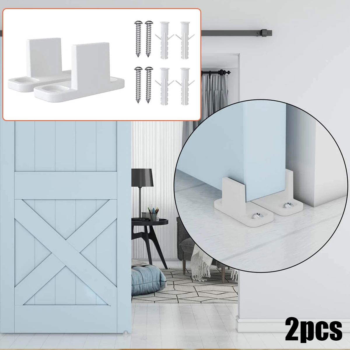 

6X/set Floor Guide Plastic L-Guide Replacement For Hardware 4.5 x 2 cm