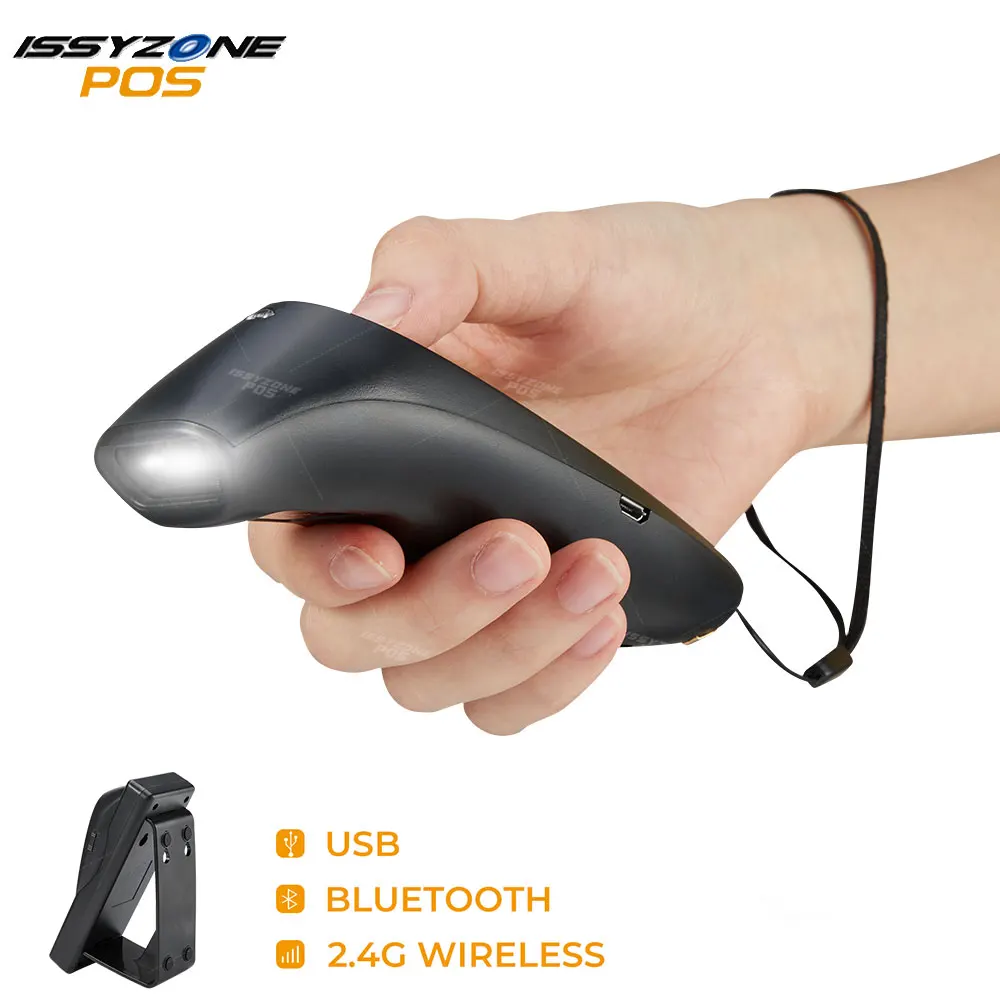 ISSYZONEPOS 2D сканер штрих кода 3 в 1 Bluetooth беспроводной PDF 417 матрица данных 1D/2D