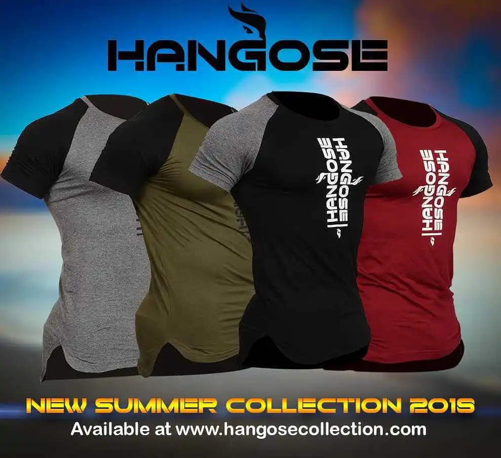 

2021 new men's sports fitness brand short-sleeved high-quality casual raglan sleeves short-sleeved sports t-shirt