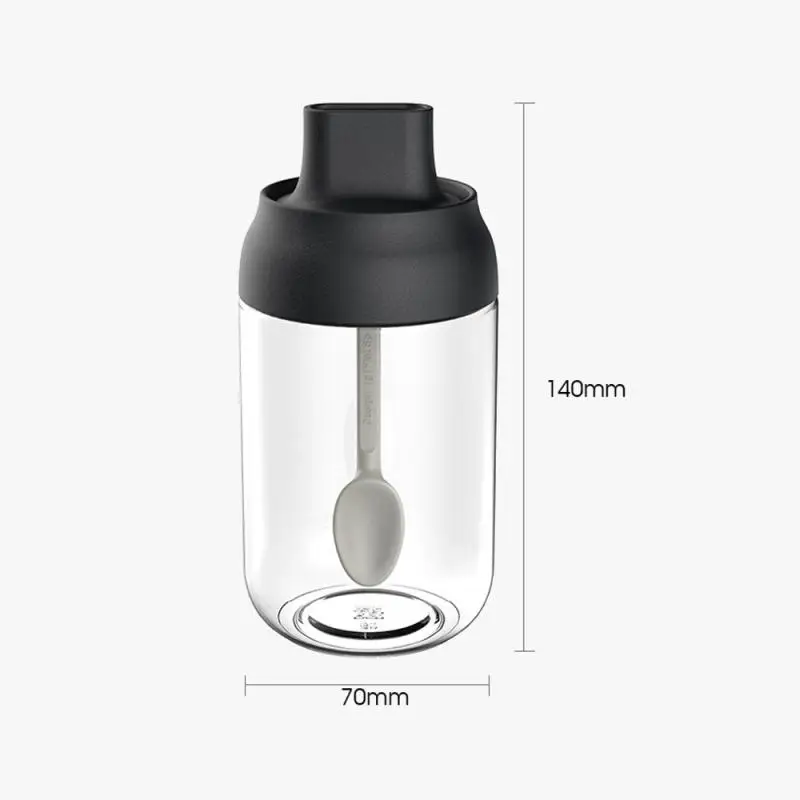 

1PC New Seasoning Bottle Glass Moistureproof Transparent Seasoning Bottle Multi-purpose Seasoning Bottle Home Kitchen Tool 250ML