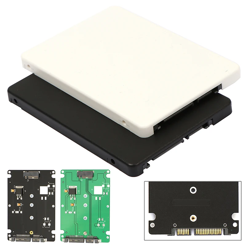 

Converter Adapter Case B + M Socket 2 M.2 NGFF (SATA) SSD to 2.5 SATA Adapter Card Adapter with Black/White Case