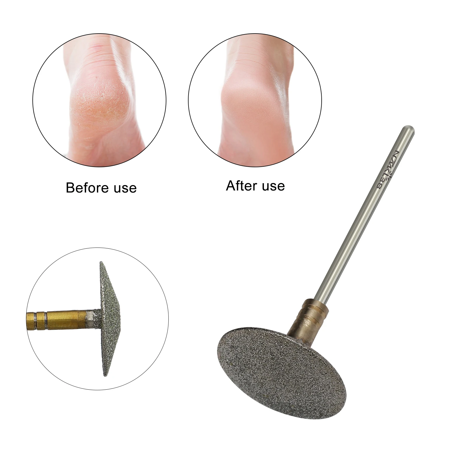 

Diamond Nail Drill Bit Sanding Band Paper Rotary Burr Foot Rasp Cuticle Cutter Pedicure Tool Accessories Mill Manicure feet File