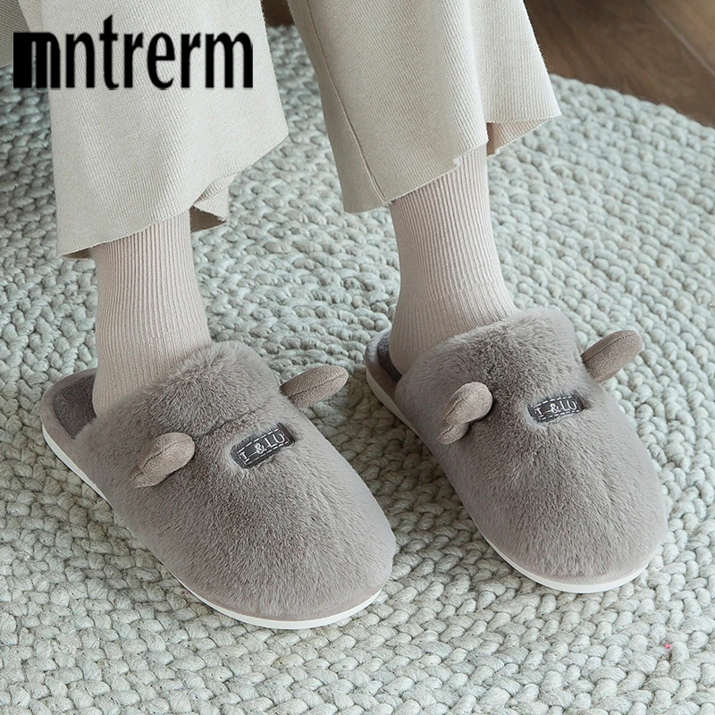 Mntrerm/Новинка 2020 года Хлопковые тапочки для мужчин Сезон осень зима Домашняя