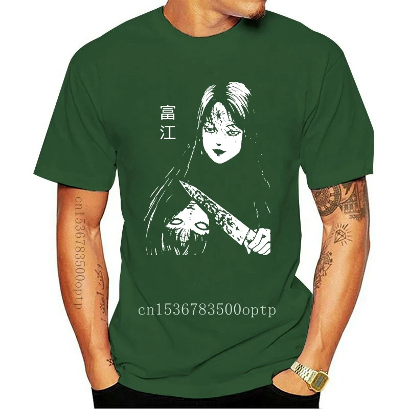

Томие футболка Junji Ito футболка аниме томие манга японский канцзи японская ужас манга Ито джунжи ужас монохромный