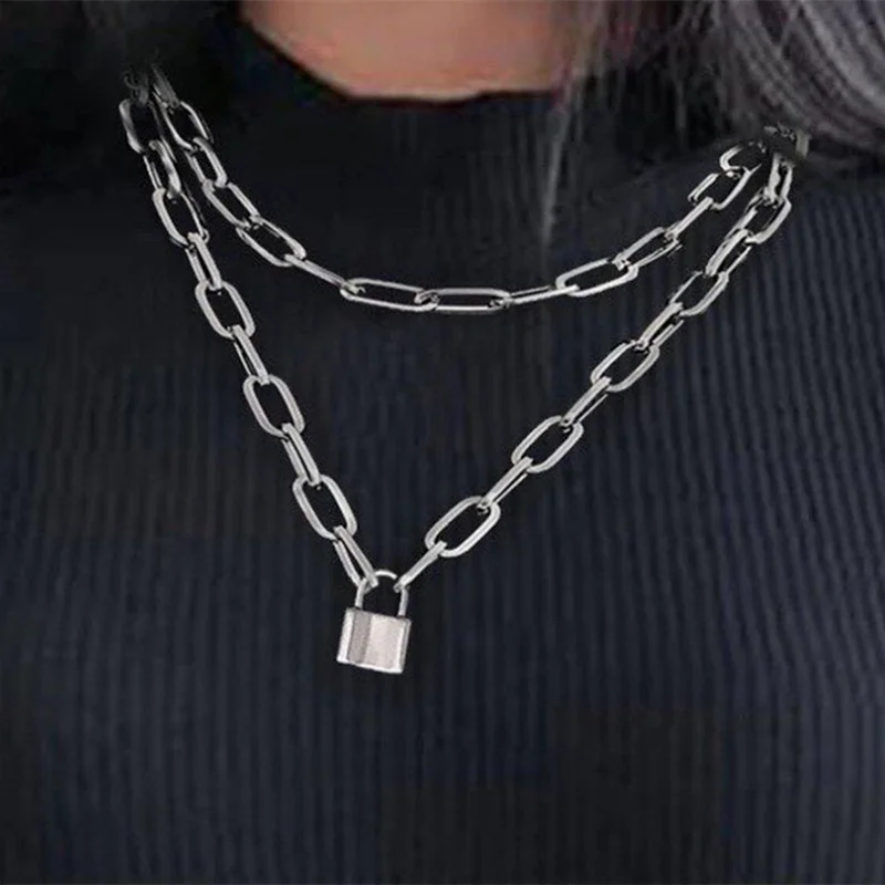 

New Summer Geometric Pendant Multi-layer Necklace for Women Trendy Jewelry Accessories