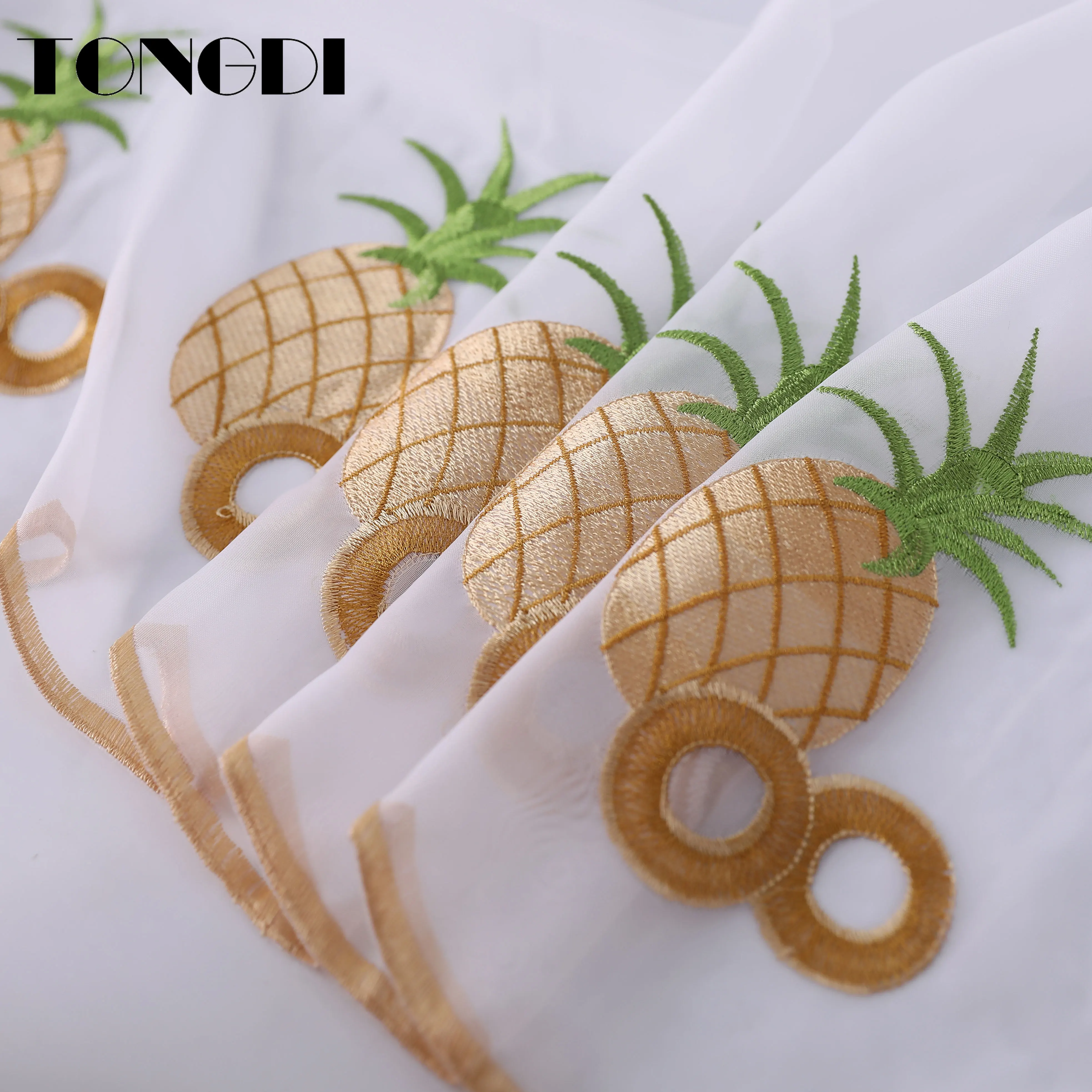 TONGDI кухонные занавески балдахин прозрачные ярусы пасторальные фрукты кафе Тюль