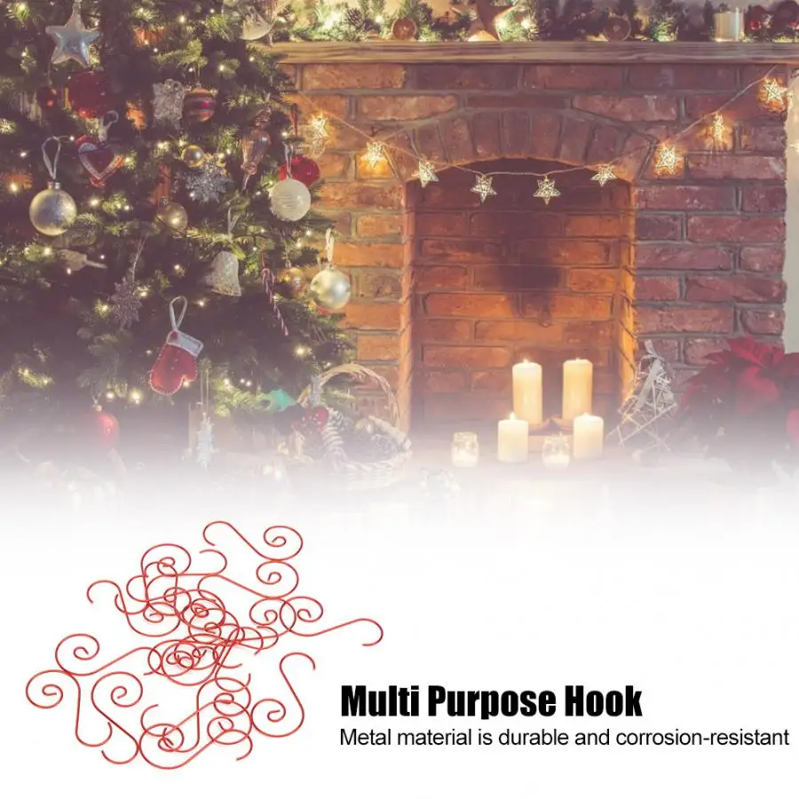 60 шт. металлические крючки s образной формы для украшения рождественской елки