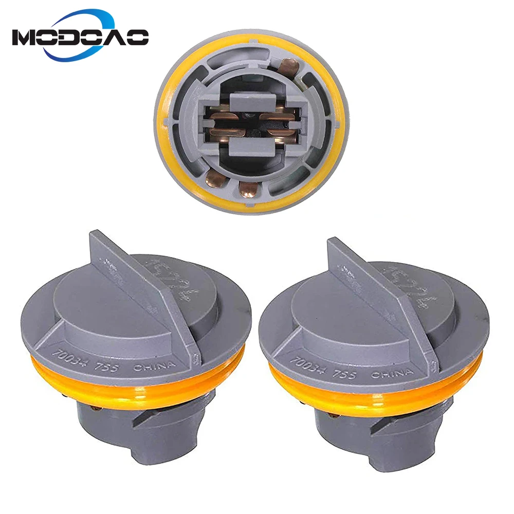 

2Pcs Tail Lamp Light Bulb Plastic Socket Holder Fits Rear Left or Right Turn Signal Brake or Reverse Light For Chrysler Dodge