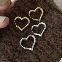 new heart shaped geometric earrings gold metal earrings for women girls party jewelry gifts