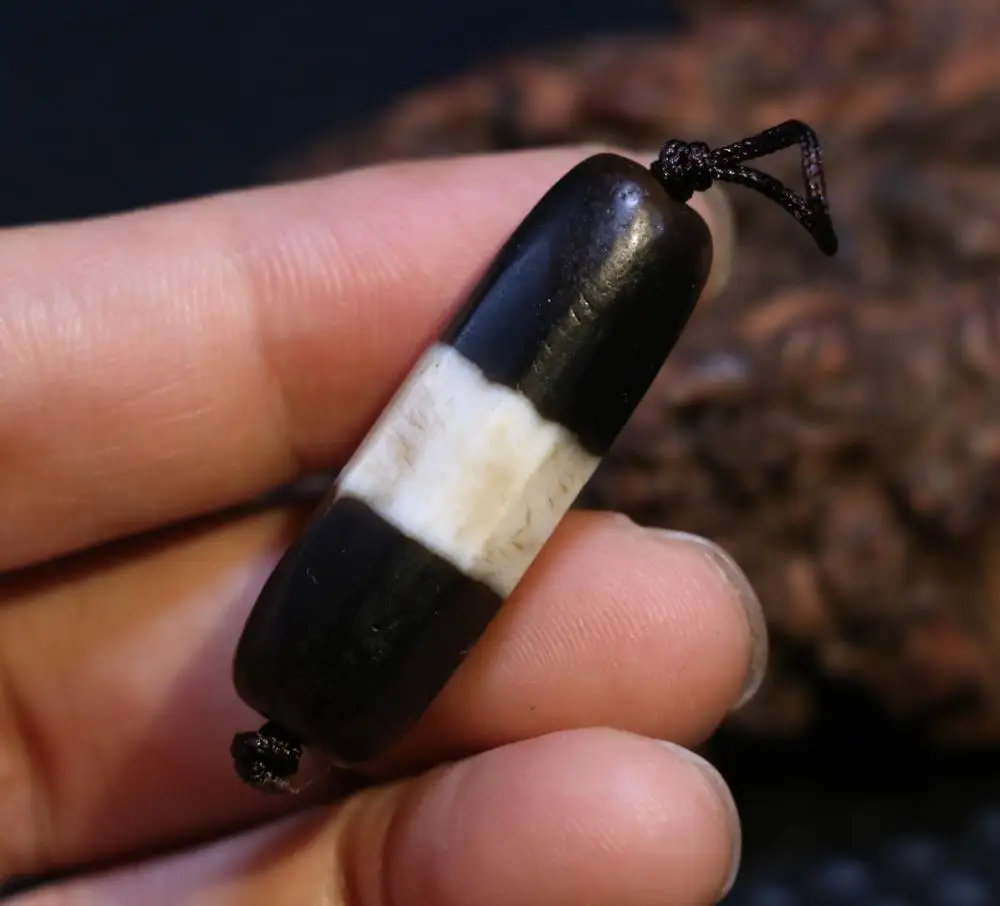 

AL Treasure Magic Power Tibetan old Agate 1 stripe medicine Buddha dZi Bead Amulet Pendant Talisman Timestown UPD21Asw