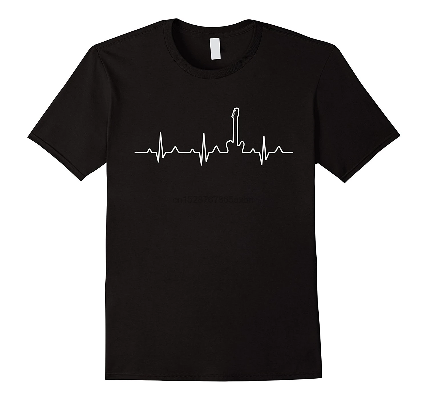 Футболка Guitar Heartbeat Band Lead Мужская брендовая с принтом 100% хлопок платье футболка