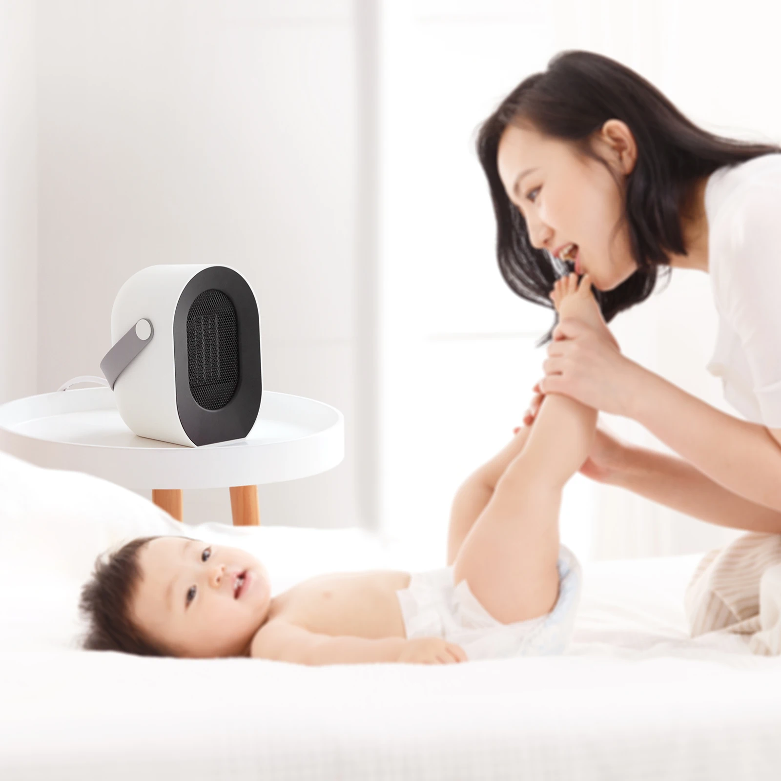 

Mini Portable Electric Heater Home Heating Fan Fast Heating Timed Heaters For Office Small Space