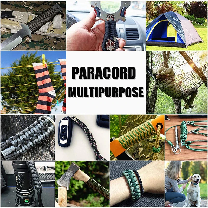 Паракорд/шнур парашюта 550 фунтов/7 нитей - веревка для палатки Mil Spec Type для походов и кемпинга, доступна в нескольких цветах.
