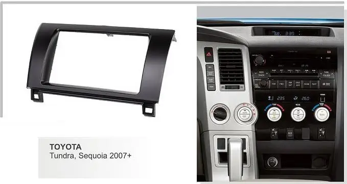 Двойной Din автомобильный DVD Facia жгут для Toyota Tundra Sequoia 2013 + Fascia Dash комплект Установка