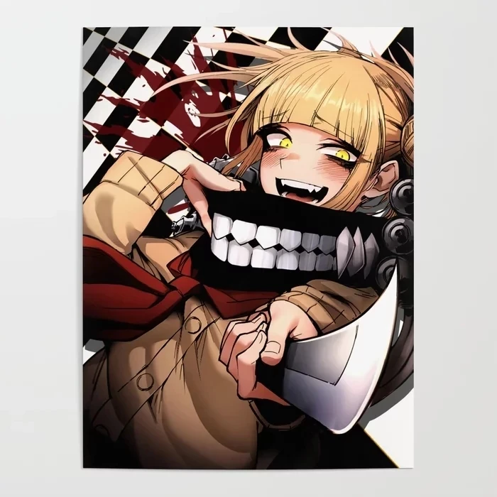 

Wall Art Prints Poster Himiko Toga Modular Pictures Blood Checkers Home Anime Decor Canvas Paintings Maiden Living Room Frame