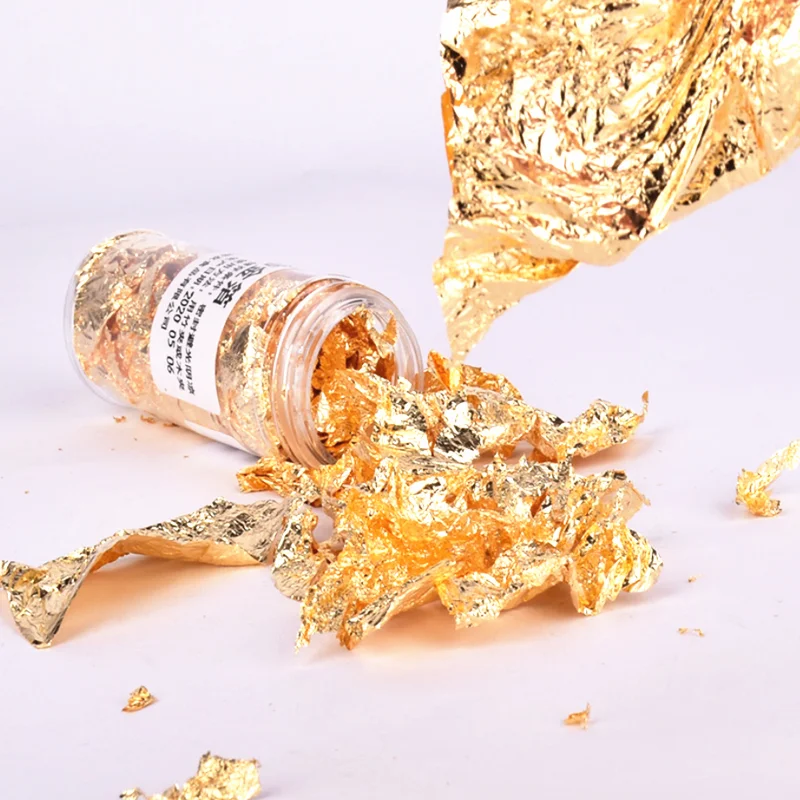 Edible Gold Foil 24K Real Powder Made of Genuine Silver Leaf Food Grade Craft Paper Skincare Decorating | Дом и сад