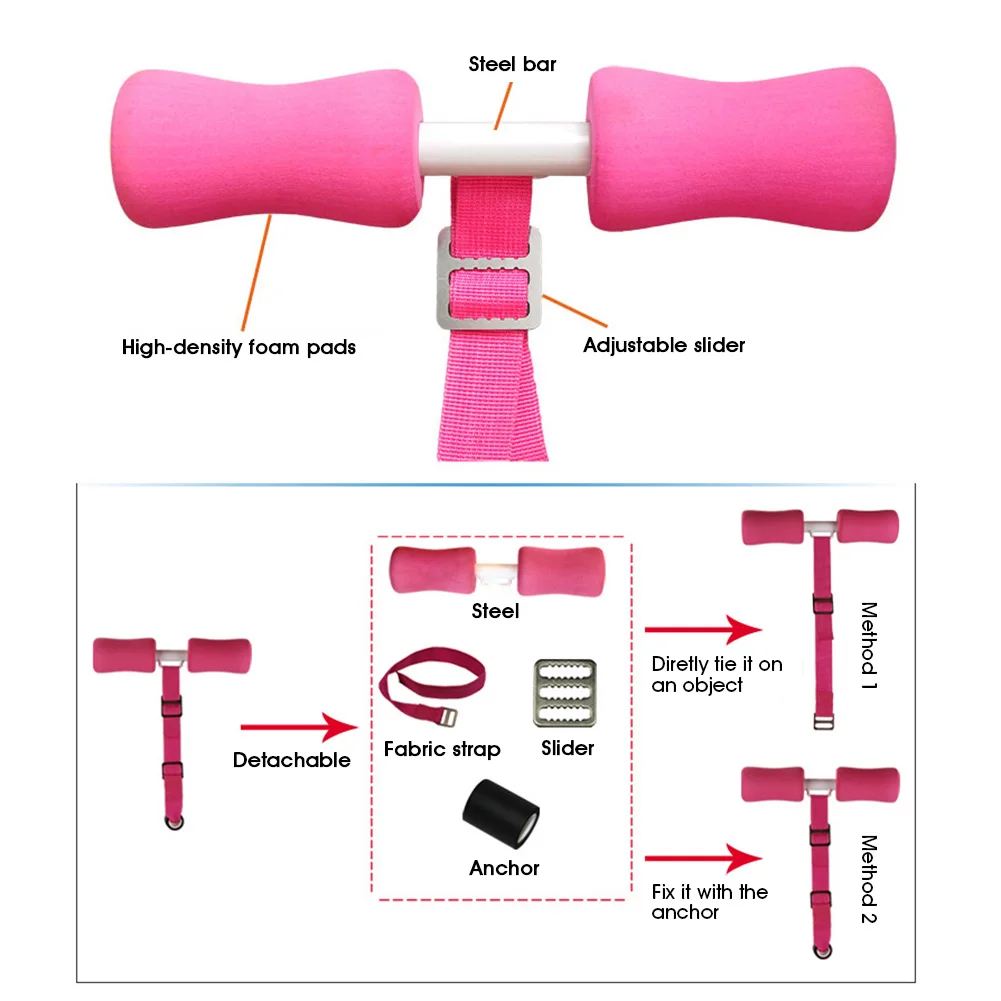 

Door Sit-up Bar with Detachable Door Anchor Padded Sit-up Assist Aids for Abs and Crunches