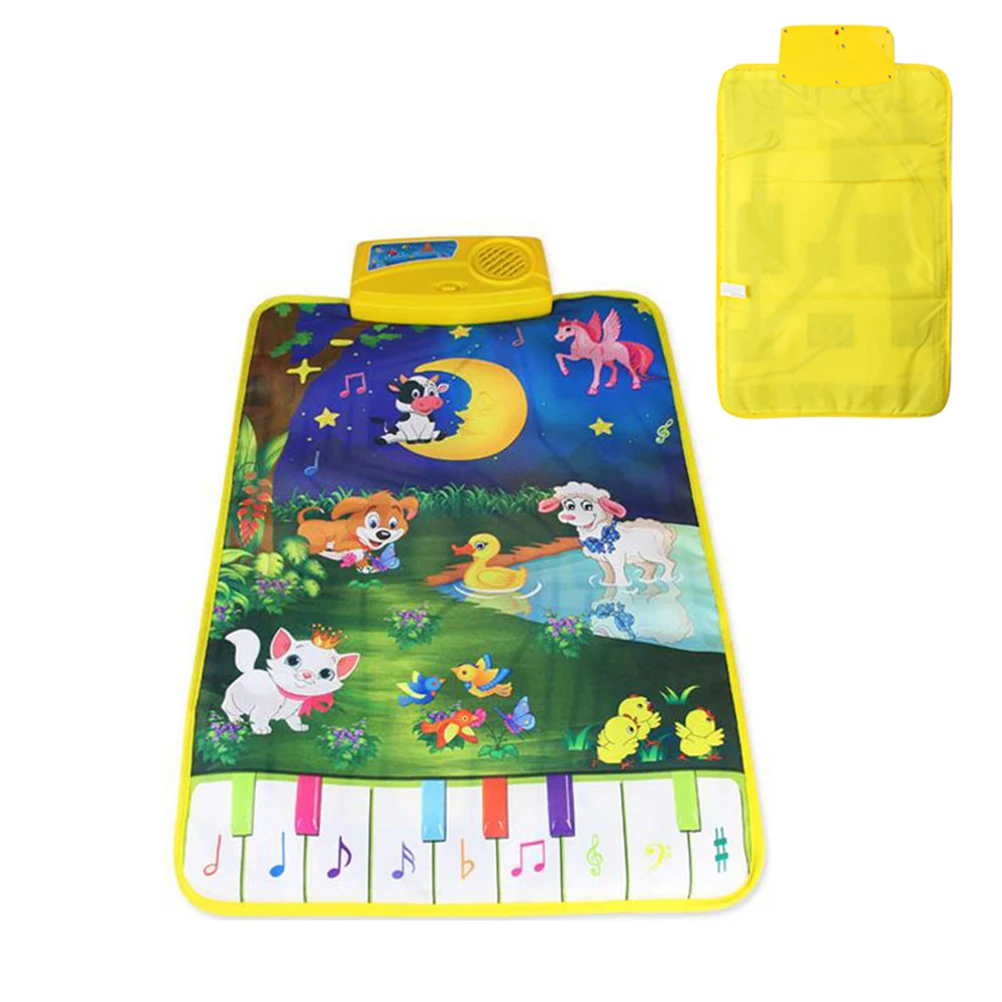 Детские развивающие игрушки музыкальный коврик с животными Раннее Обучение