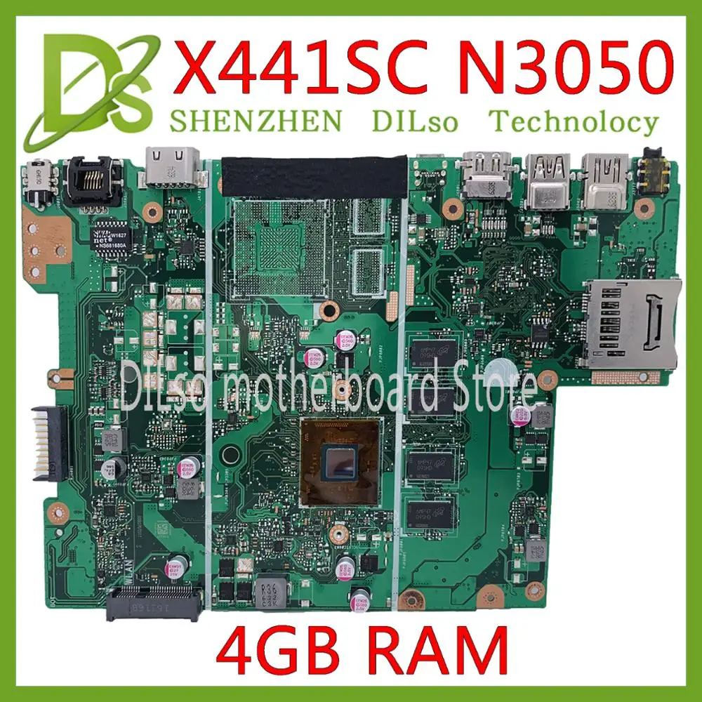 KEFU X441SA для ASUS X441SC X541 материнская плата REV2.0 N3050 4GB Материнская Тест|Материнские