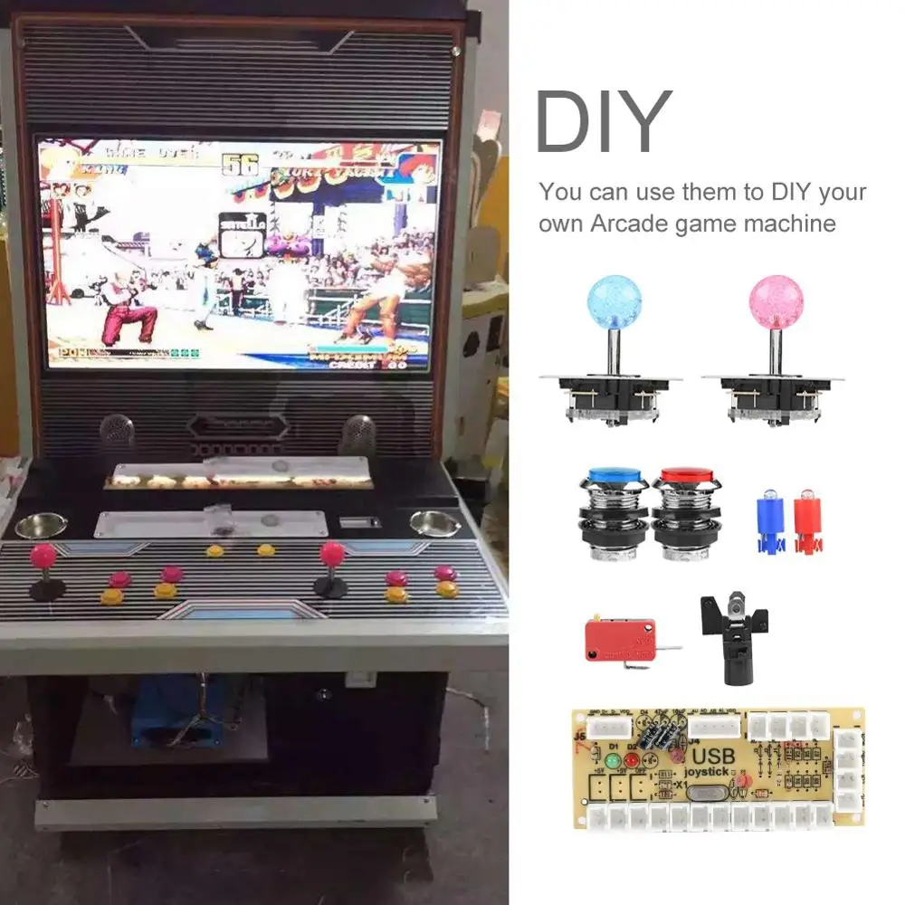 Аксессуары для Аркады Zero Delay USB энкодер DIY Набор игровой кабель светодиодный
