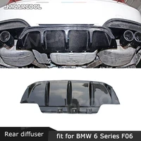 carbon fiber material rear bumper diffuser lip guard for bmw 6 series f06 f12 f13 m6 m sport 2013 2014 2015 2016 car styling