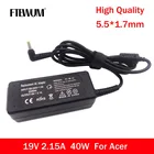 FTEWUM AC 40W адаптер 19V 2.15A 5,5*1,7mm зарядное устройство для ноутбука Acer Aspire D270 D257 D255 адаптер для ноутбука источник питания