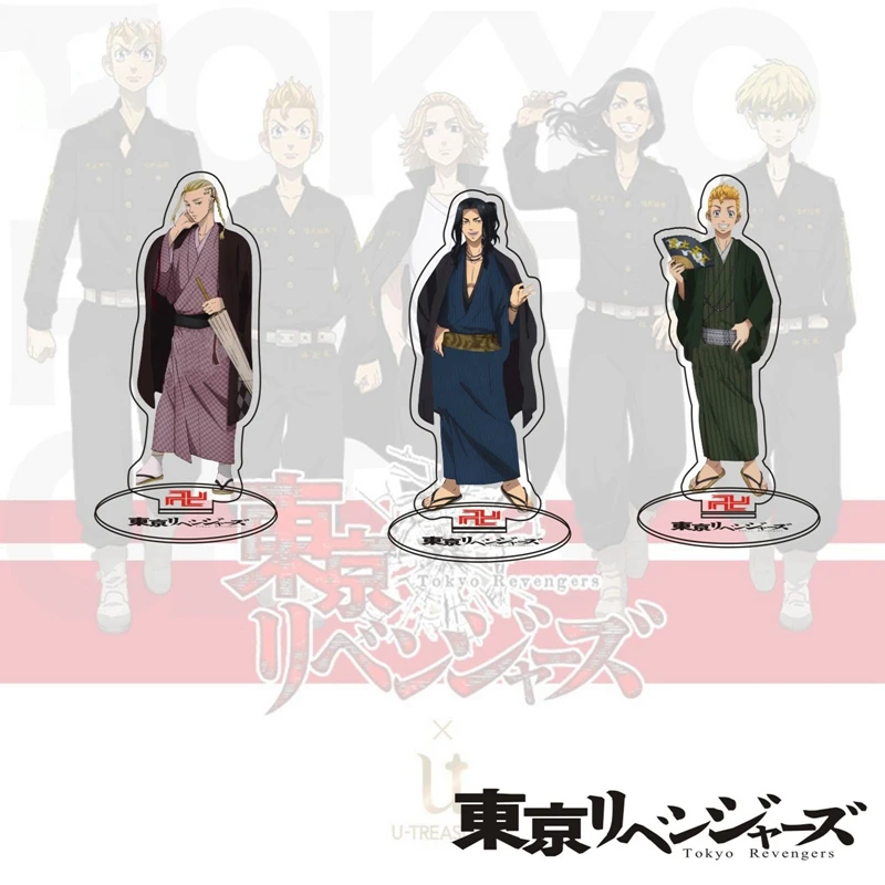 

Anime Tokyo Revengers Acrylic Stand Figure Manjiro Ken Takemichi Hinata Atsushi Action Figures Model Plate Decor Cosplay Props