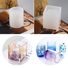 1 шт. форма для отлива из смолы, силиконовая форма, квадратный круглый контейнер для ручек, держатель для хранения, сделай сам, инструмент для изготовления ювелирных изделий из УФ эпоксидной смолы