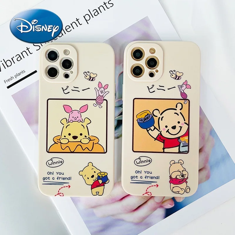 

Disney Winnie The Pooh Phone Case for IPhone 13 13 Pro 13 Promax 12 12 Pro Max 11 Pro X XS MAX XR 7 8 Plus Couple Silicone