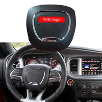 car accessories for dodge charger challenger srt 2015 2020 steering wheel horn cover cap center speaker panel with emblem