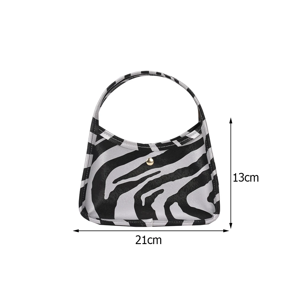 

Fashion Women Animal Pattern Printing PU Leather Top-handle Handbag Casual Ladies Small Hobos Tote Purse