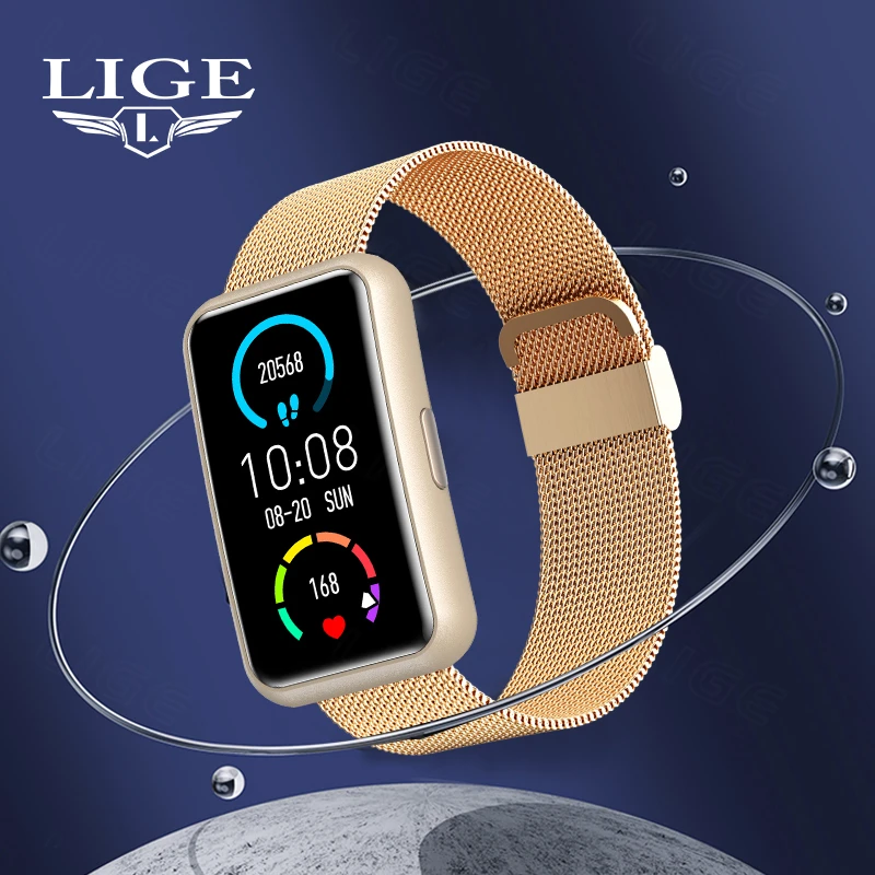 

LIGE New Women Men Smart Watch Heart Rate Sport Smart Bracelet Blood Pressure Full Touch Watches Lady Smartwatch For Android IOS