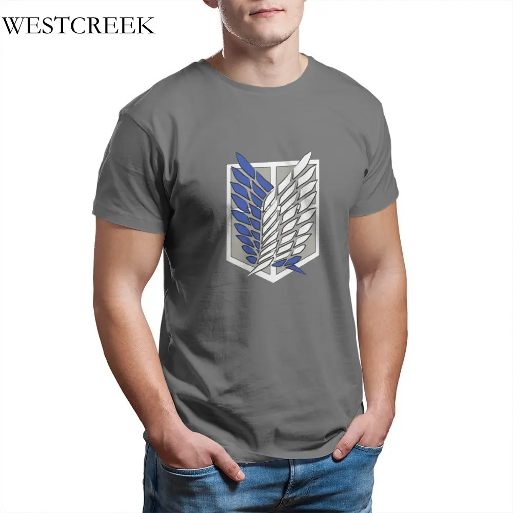 

WESTCREEK Wholesale Attack On Titan Funny Short Sleeve 100% Casual Cotton Couples Matching Men Clothing 205140