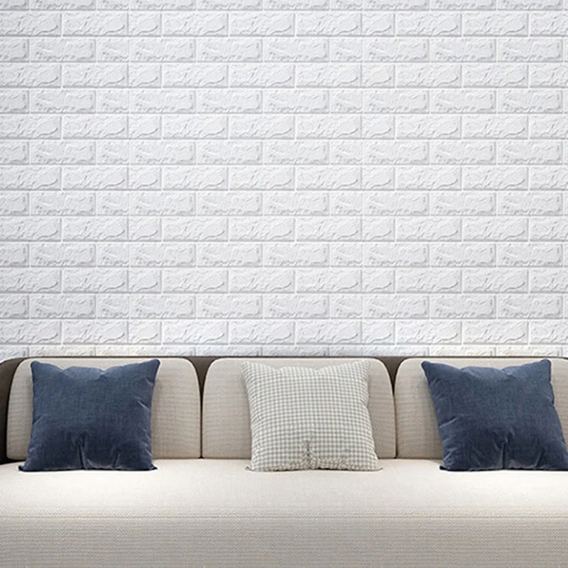 Самоклеящиеся обои настенная 3D панель с рисунком кирпича клеящиеся для гостиной