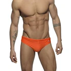 Пикантные мужские купальники Y118 с низкой талией, бикини, горячие однотонные черные, синие, красные, оранжевые, зеленые купальники, мужские плавки, трусы, купальные костюмы