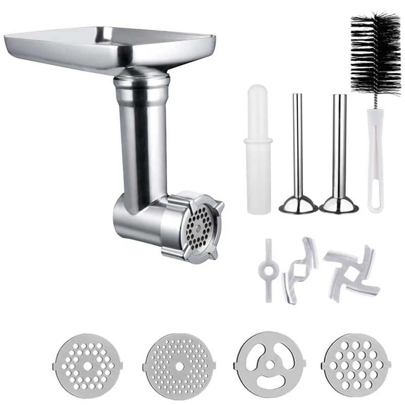 

Metal Meat Food Processor Grinder Attachment for Kitchenaid Stand Mixer Meat Grinder Accessories Set