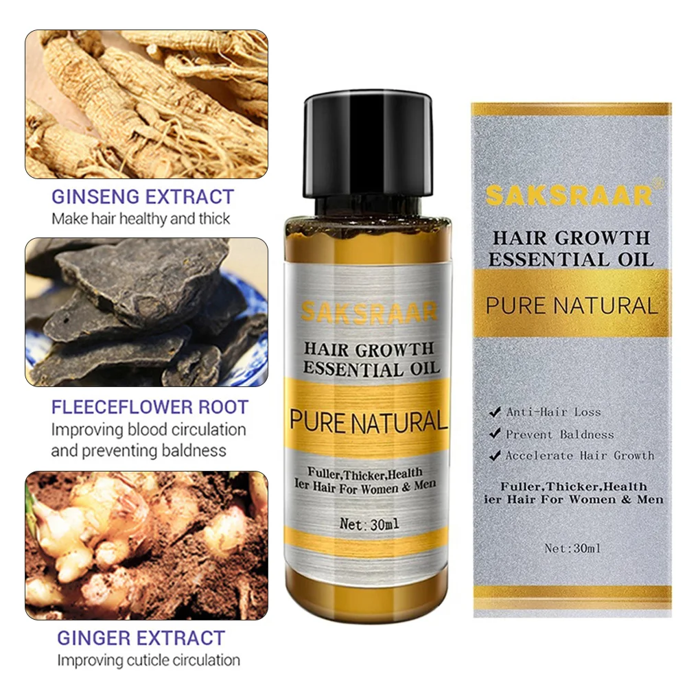 Эссенция для роста волос 30 мл масло предотвращения выпадения и облысения
