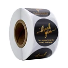 500 шт черный 1,5 дюймов спасибо Стикеры s этикетки для печати золото благодарю вас за поддержку моего маленького Бизнес Стикеры канцелярские Стикеры s