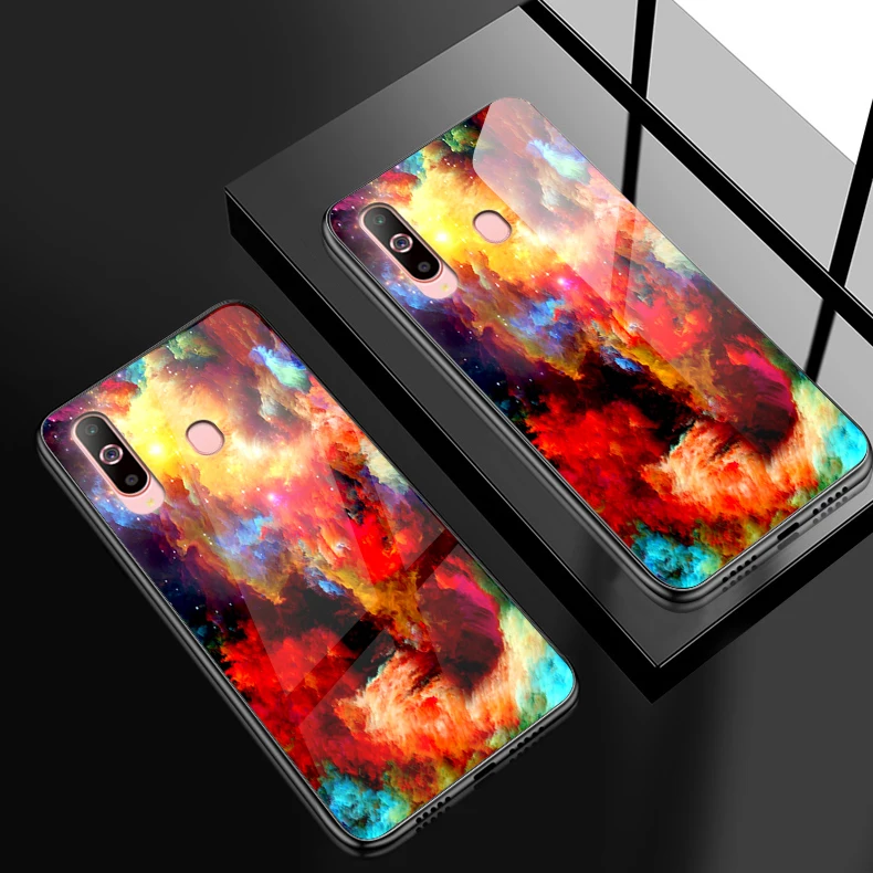 W369 Чехол для телефона для samsung Galaxy A10 A20 A30 A40 A50 A6S A70 A8S A80 A90 закаленное Стекло крышка J4Plus M10 M20 M30 Note9 жесткий корпус - Color: W369