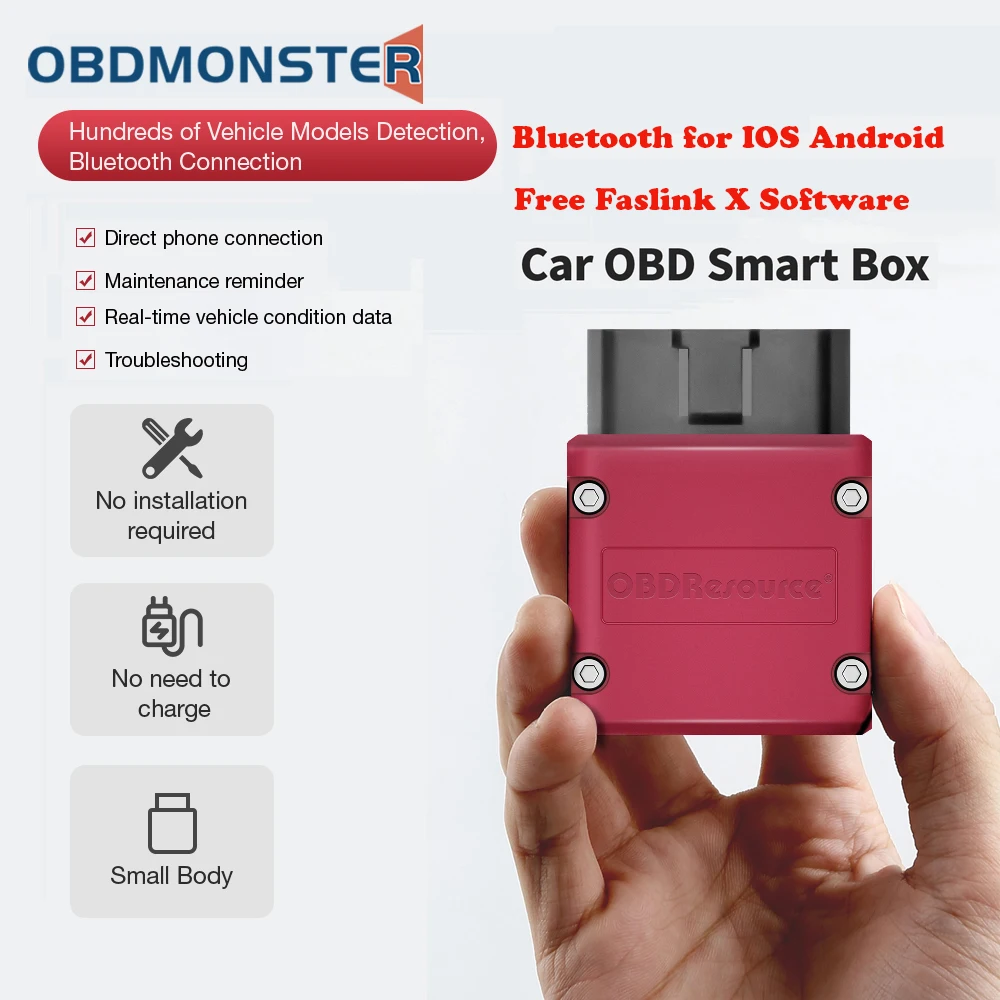 Считыватель кодов ошибок автомобиля P02 Bluetooth 4 0 для Android iPhone iOS Faslink бесплатное