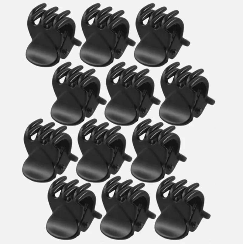 

12pcs /set Small Plastic Hair Clips Claws Mini Clamps for Ladies Barrettes Hair Accessories Crab Hair Claw Gifts