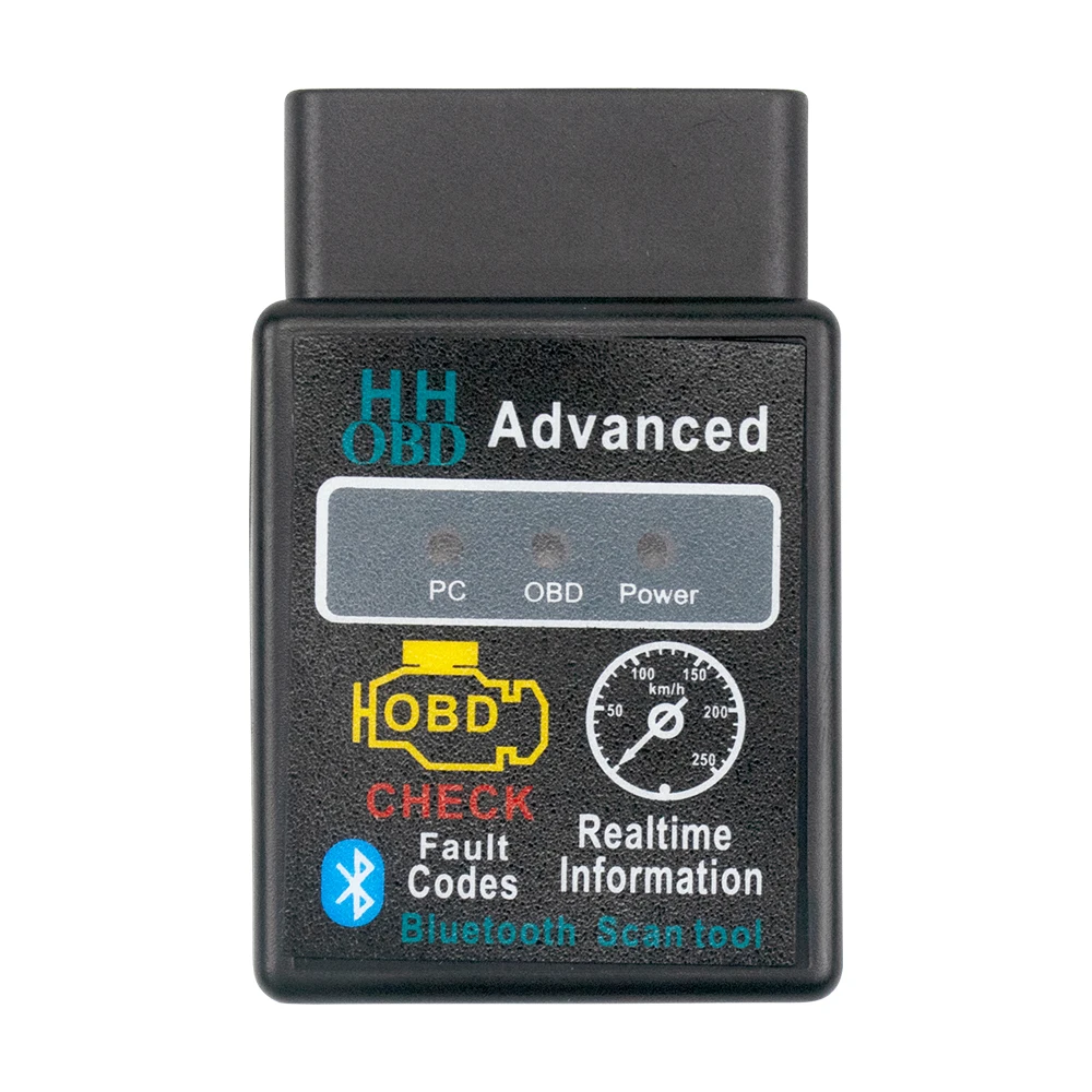 

OBD ELM327 Bluetooth OBD2 OBDII Проверка интерфейса двигателя Чип PC Автомобильный сканер инструмент Кабели Адаптеры Адаптер гнезд диагностический