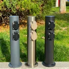 Уличная садовая розетка 4-контактная Европейская розетка Водонепроницаемая энергетическая колонка с несколькими разъемами для садового декора газонокосилка электрическая розетка