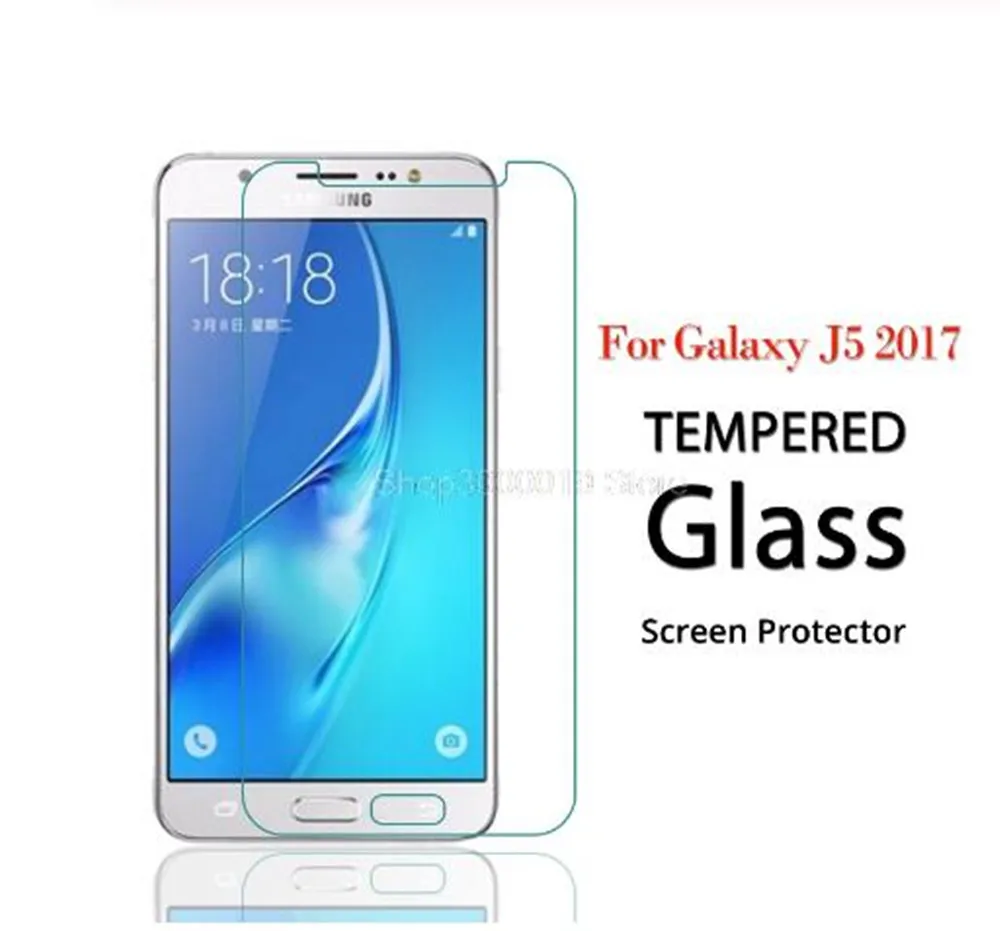 

For Galaxy J520 Premium Anti Shatter Tempered Glass For Samsung Galaxy J5 2017 J520 Screen Protector Film Cover+clean kits <>