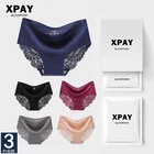 Трусики женские с низкой талией, мягкие, размера плюс, 3 шт.