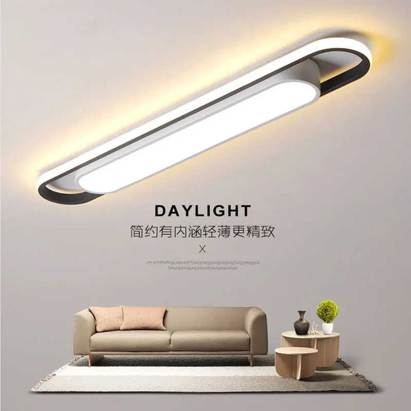 $153.72 Hot sale aisle light rectangular simple modern LED ceiling light long living room corridor light long strip creative balcony lig