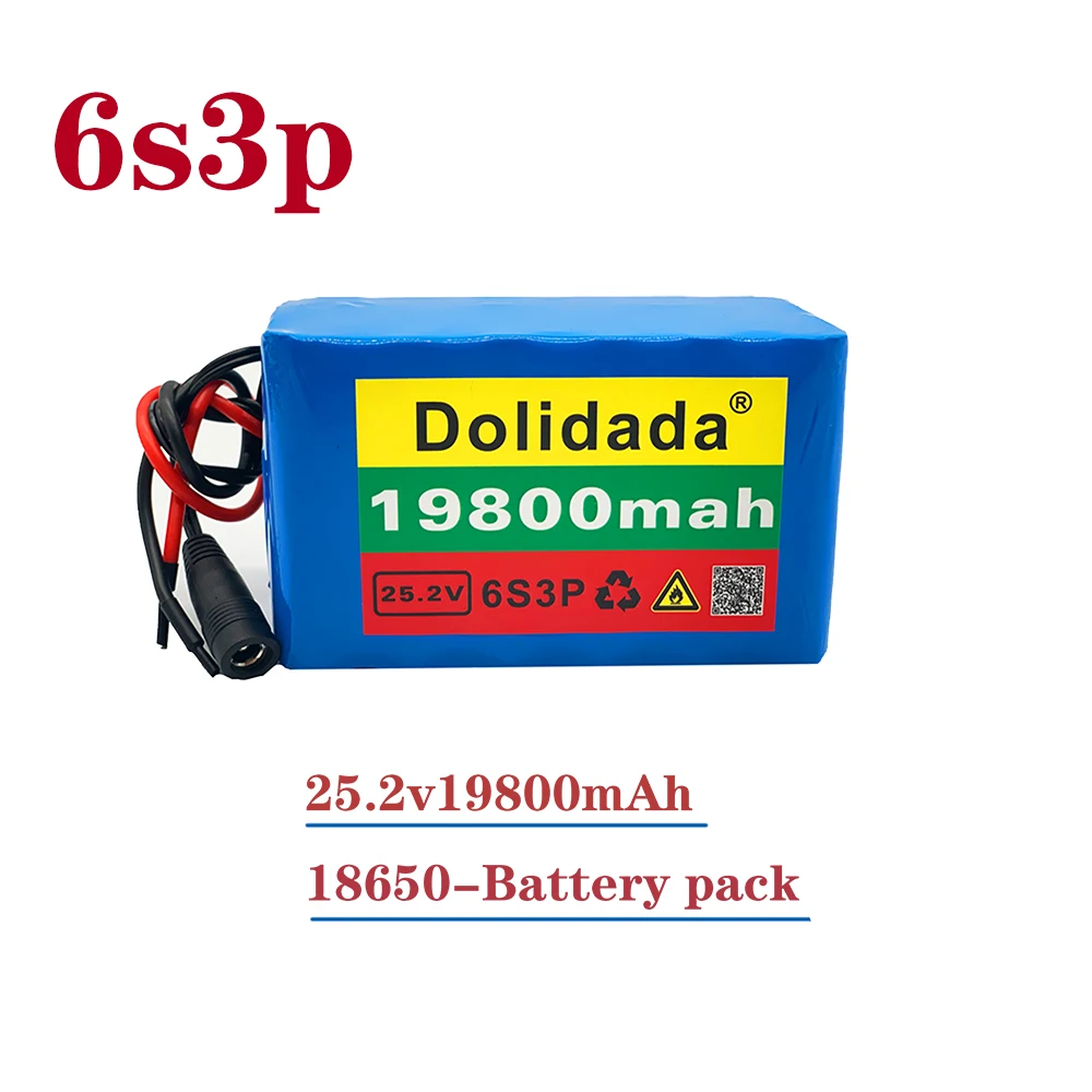 

2021 Новый 6s3p 24 V 18650 литий-ионный аккумулятор 25,2 V 19800 MAH для е-байка, мопед/Электрический/литий-ионный аккумулятор Пакет