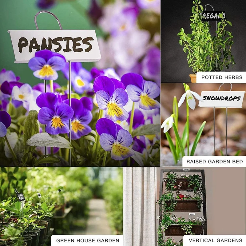 

24Pcs Stainless Steel Sign Marking Plant Label Horticulture Garden Plant Classification Sorting Mark Silver