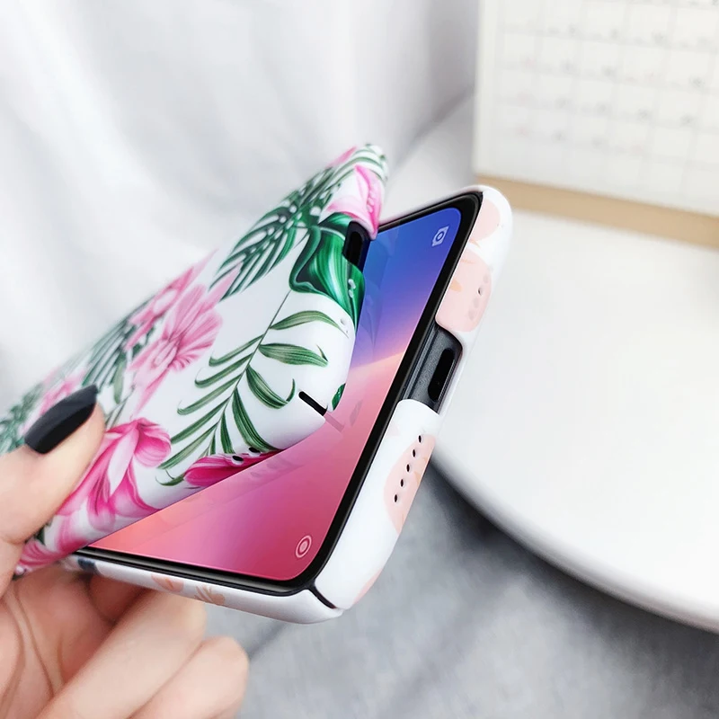 YBD чехол из поликарбоната с цветами для Red mi Note 7 pro Funda Coque мягкий ТПУ Xiaomi 9 8 note |